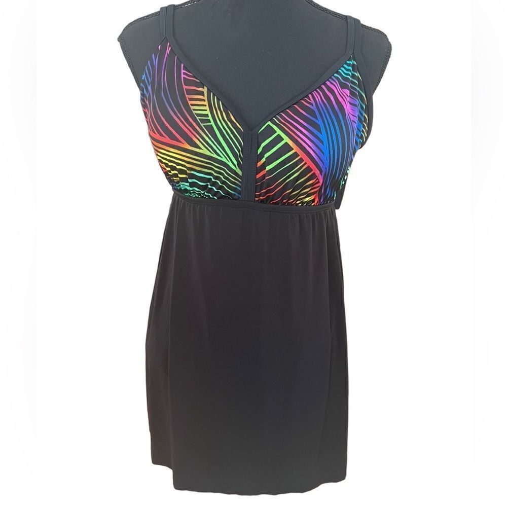 Great Lengths swim dress with attached pantie underneath, size 12